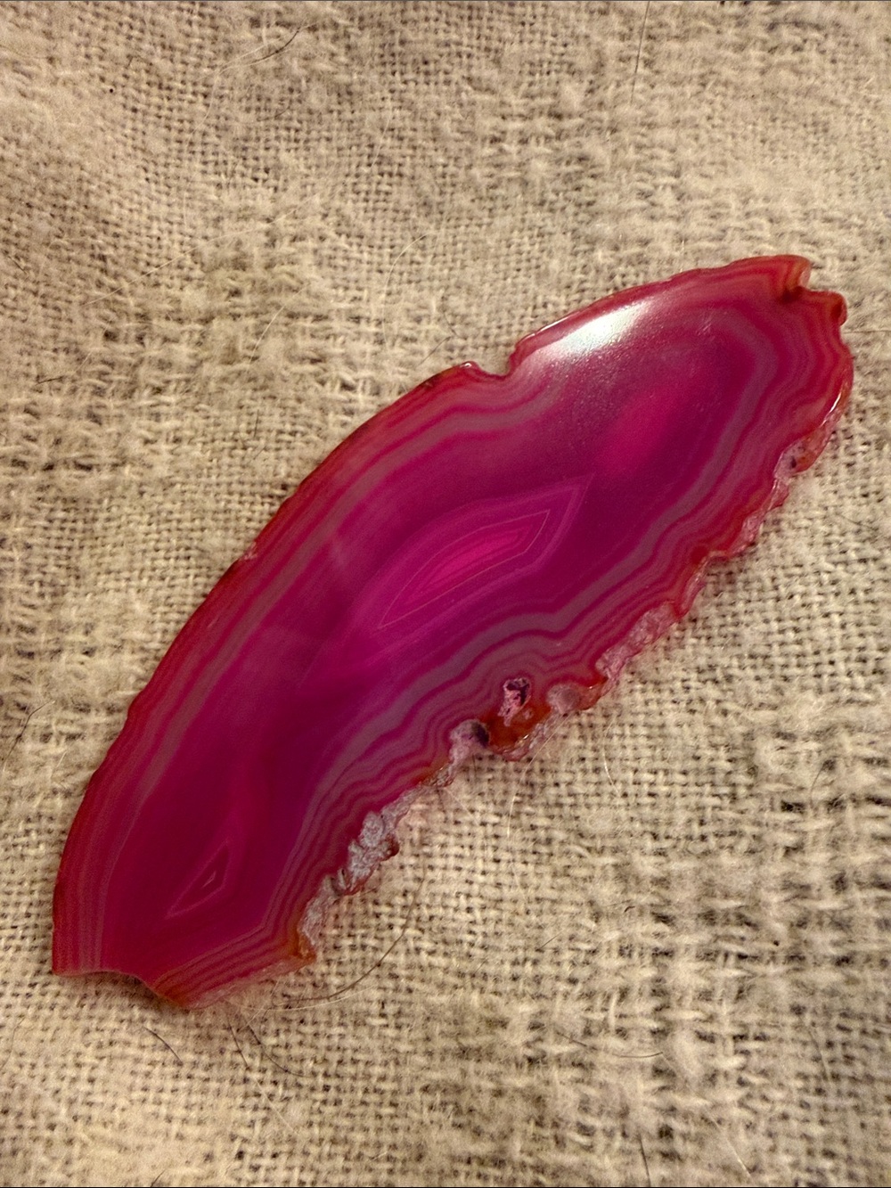 Vibrant Magenta Agate Slice